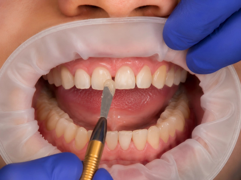 Confident natural smile after dental bonding