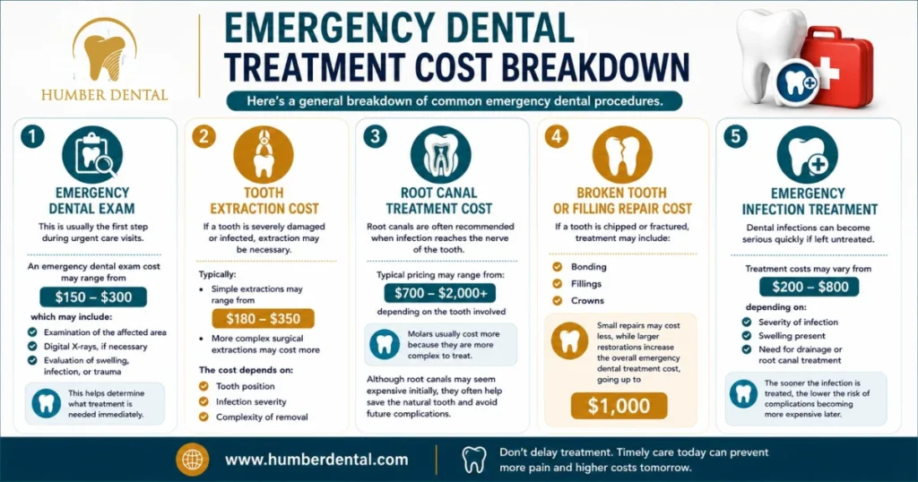 Emergency Dental Treatment Cost Breakdown