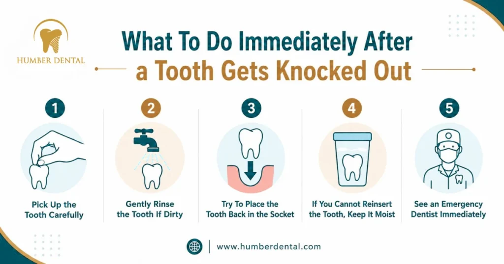 What To Do Immediately After a Tooth Gets Knocked Out