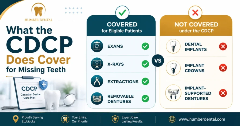 What the CDCP Does Cover for Missing Teeth